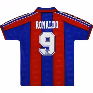 Ronaldo #9 Retro Barcelona Home Jersey 1996/97