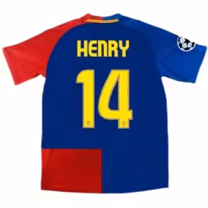 Henry #14 Retro Barcelona UCL Final Home Jersey 2008/09