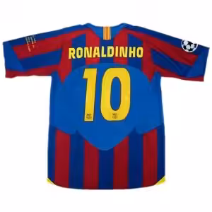 Ronaldinho #10 Retro Barcelona UCL Final Home Jersey 2005/06