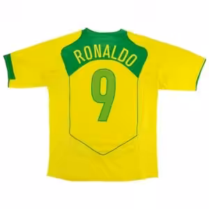 Ronaldo #9 Retro Brazil Home Jersey 2004