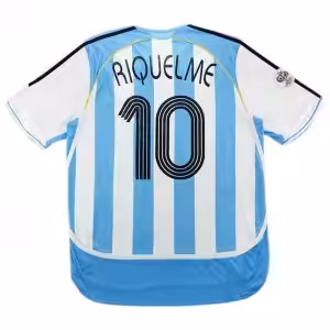 RIQUELME #10 Retro Argentina Home Jersey World Cup 2006