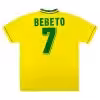 BEBETO #7 Brazil Home Retro Jersey World Cup 1994