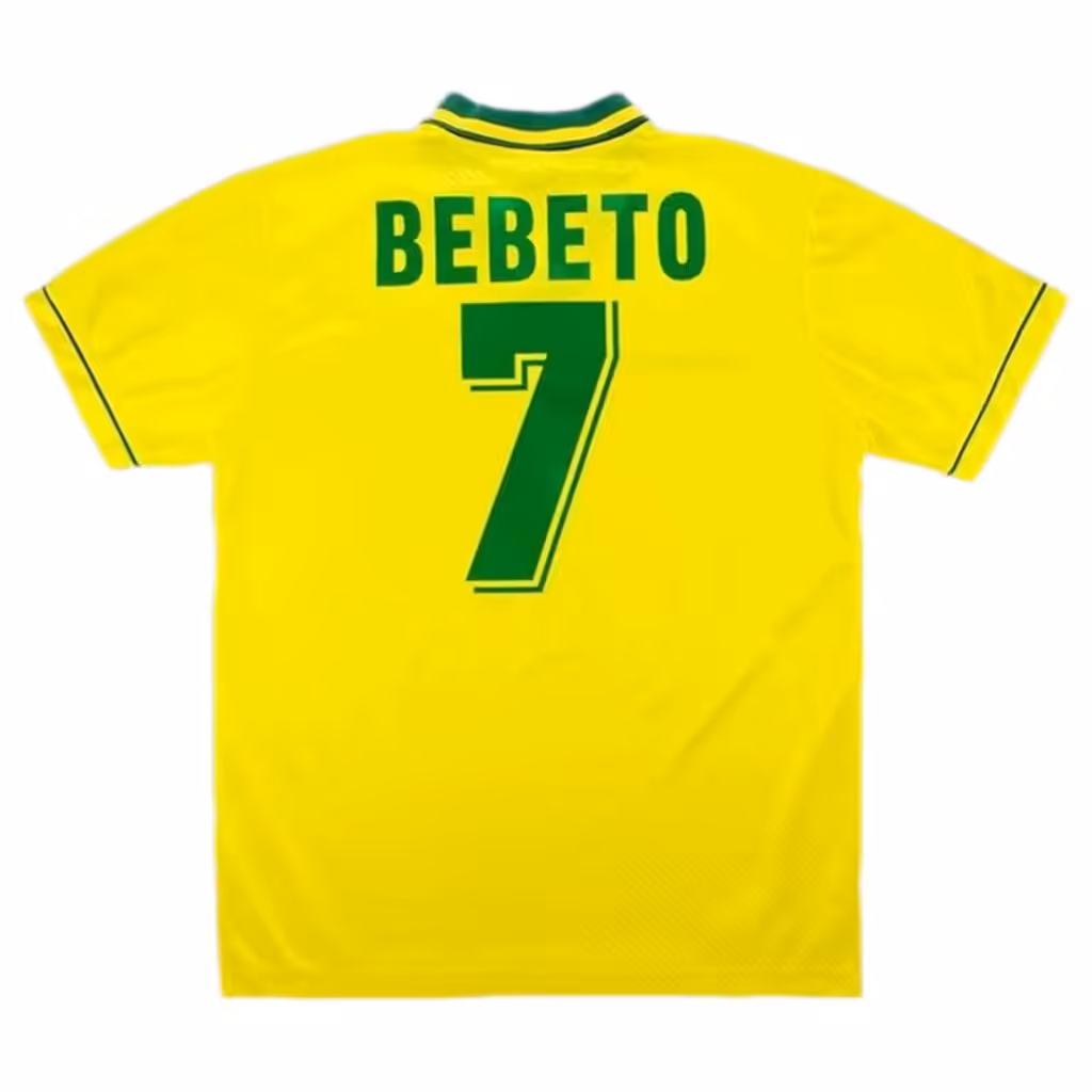 BEBETO #7 Brazil Home Retro Jersey World Cup 1994