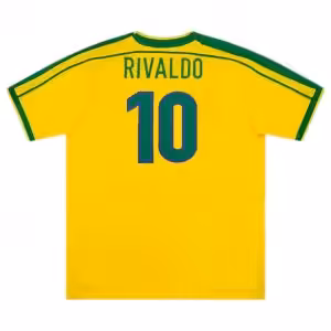 RIVALDO #10 Retro Brazil Home Jersey World Cup 1998