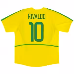 RIVALDO #10 Retro Brazil Home Jersey World Cup 2002