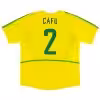 CAFU #2 Retro Brazil Home Jersey World Cup 2002