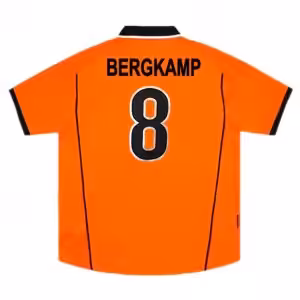 BERGKAMP #8 Retro Netherlands Home Jersey World Cup 1998