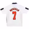 Beckham #7 Retro England Home Jersey World Cup 1998
