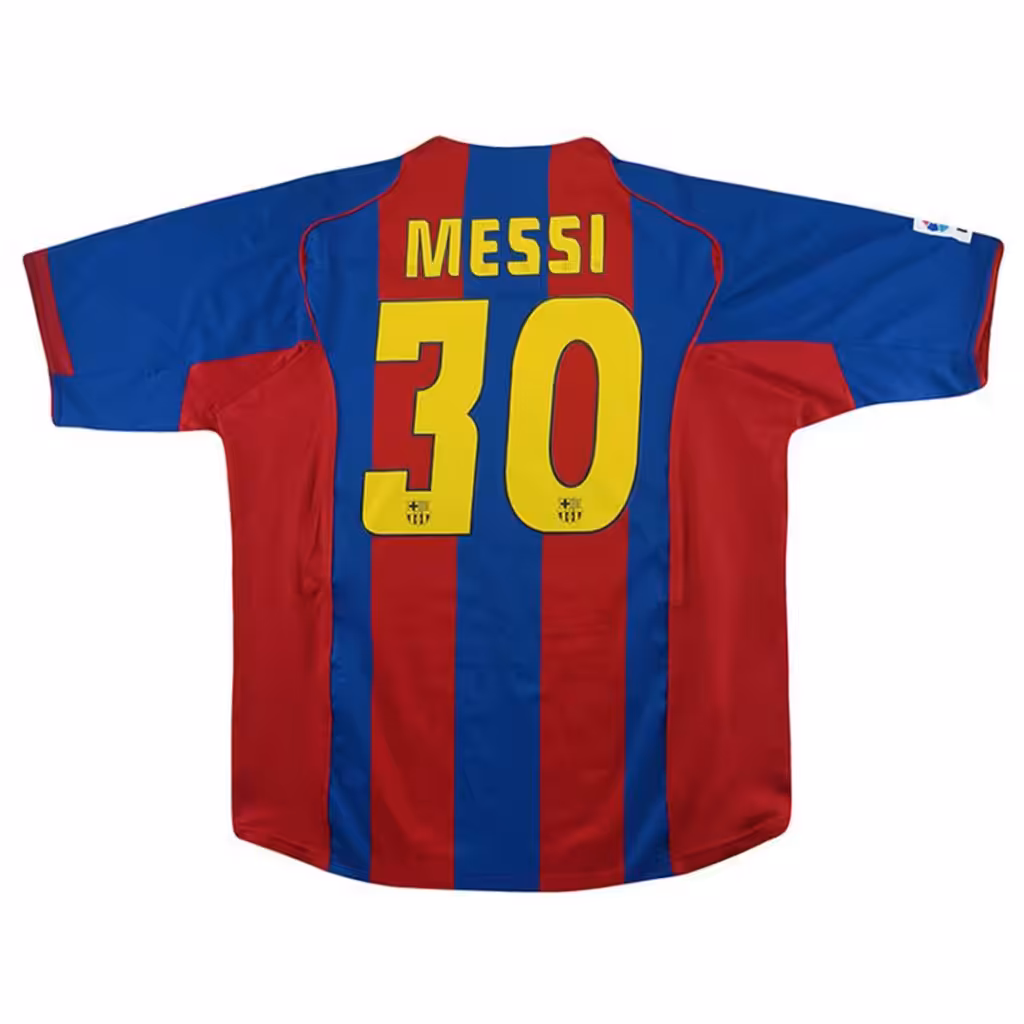 Messi #30 Retro Barcelona Home Jersey 2004/05