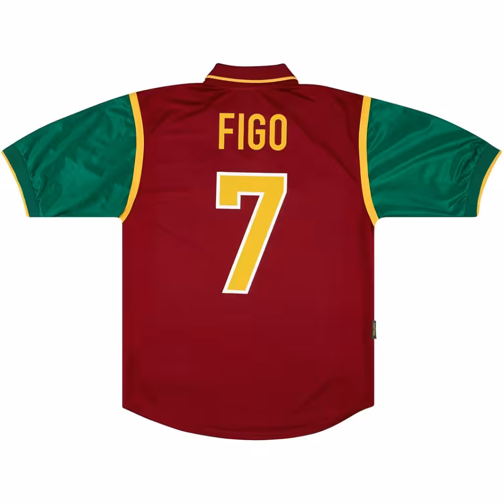 FIGO #7 Retro Portugal Home Jersey 1999