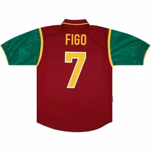 FIGO #7 Retro Portugal Home Jersey 1999