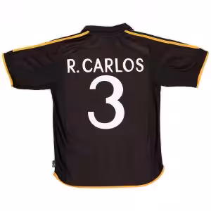 R.Carlos #3 Retro Real Madrid Away Jersey 1999/00