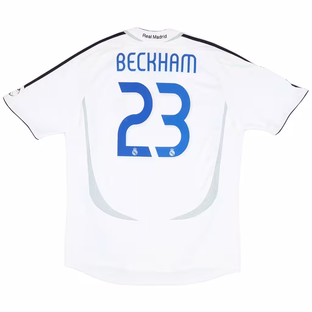 Beckham #23 Retro Real Madrid Home Jersey 2006/07