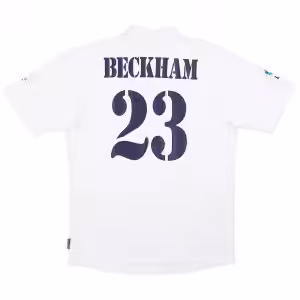 BECKHAM #23 Retro Real Madrid Centenary Home Jersey 2002/03