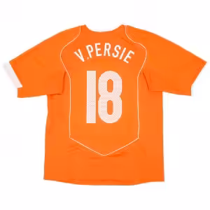 V.PERSIE #18 Retro Netherlands Home Jersey EURO 2004