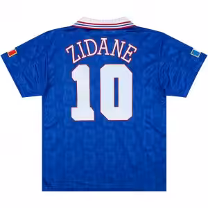 Zidane #10 Retro France Home Jersey Euro Cup 1996