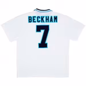 BECKHAM #7 Retro England Home Jersey Euro Cup 1996
