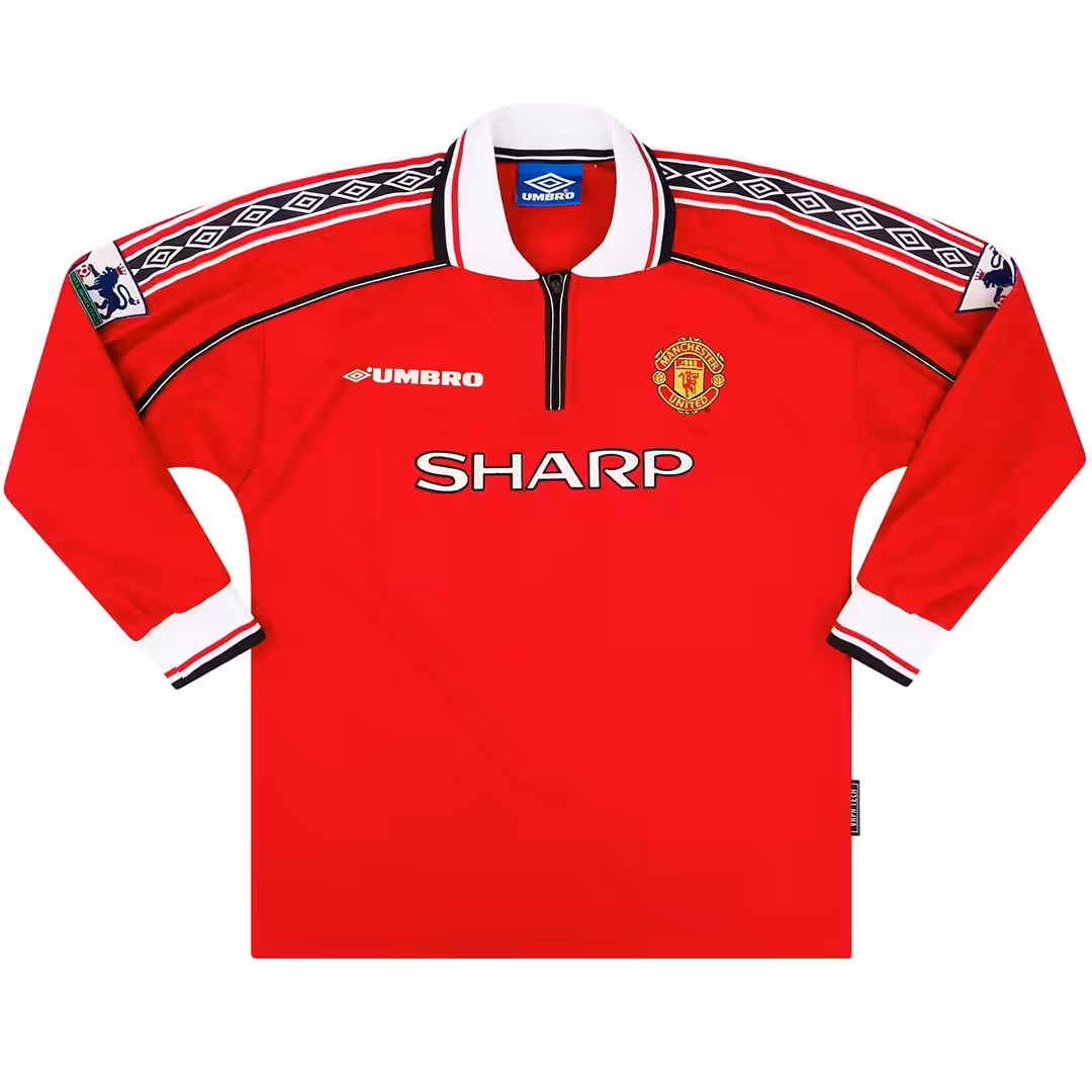 Retro Manchester United Home Long Sleeve Jersey 1998/00.jpg Retro Manchester United Home Long Sleeve Jersey 1998/00