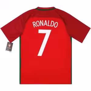 Ronaldo #7 Retro Portugal Home Jersey Euro Cup 2016
