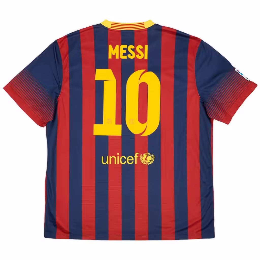 Messi #10 Retro Barcelona Home Jersey 2013/14
