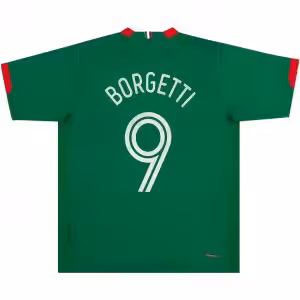 BORGETTI #9 Retro Mexico Home Jersey World Cup 2006