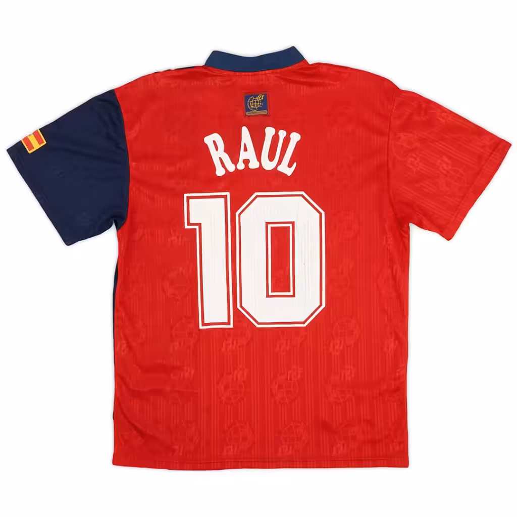 RAUL #10 Retro Spain Home Jersey 1996