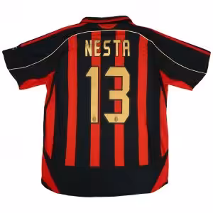 NESTA #13 Retro AC Milan Home Jersey 2006/07
