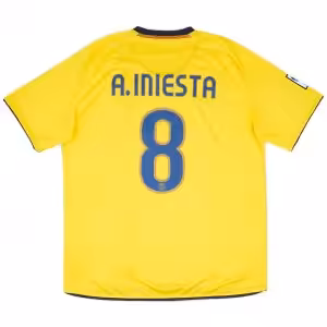 A.INIESTA #8 Retro Barcelona Away Jersey 2008/09