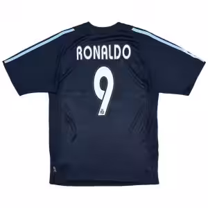 RONALDO #9 Retro Real Madrid Away Jersey 2003/04