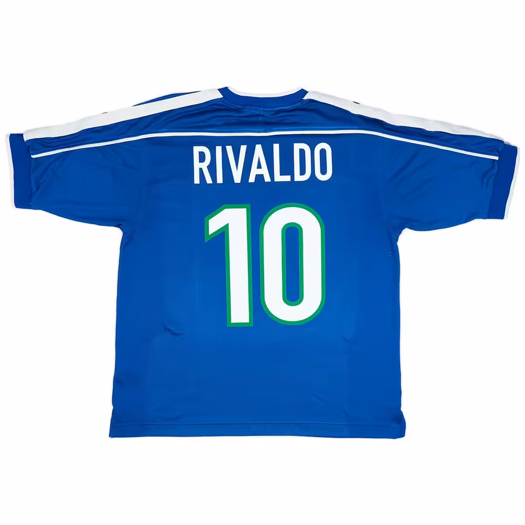 0172760489707e2db28RIVALDO10RetroBrazilAwayJerseyWorldCup1998FluxJersey.jpg RIVALDO #10 Retro Brazil Away Jersey World Cup 1998