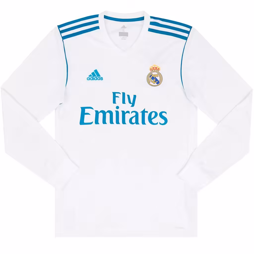 Retro Real Madrid Home Long Sleeve Jersey 2017/18