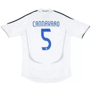 CANNAVARO #5 Retro Real Madrid Home Jersey 2006/07