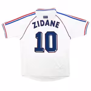 Zidane #10 Retro France Away Jersey World Cup 1998