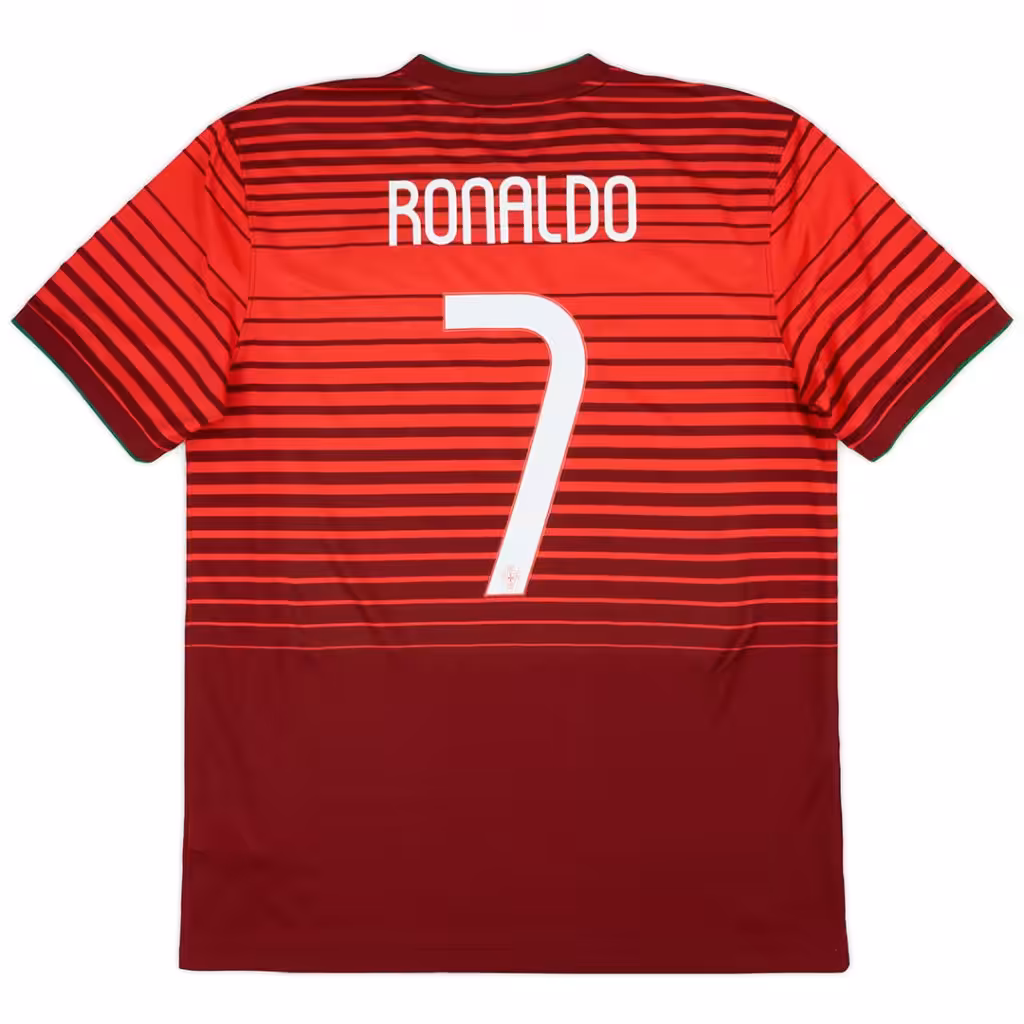 RONALDO #7 Retro Portugal Home Jersey 2014