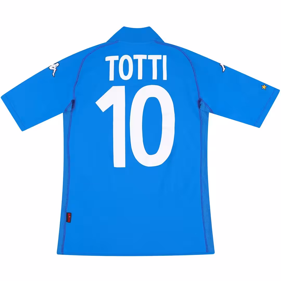 11724838246125fba86TOTTI10RetroItalyHomeJerseyWorldCup2002FluxJersey.jpg TOTTI #10 Retro Italy Home Jersey World Cup 2002