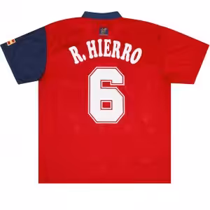 R. HIERRO #6 Retro Spain Home Jersey 1996