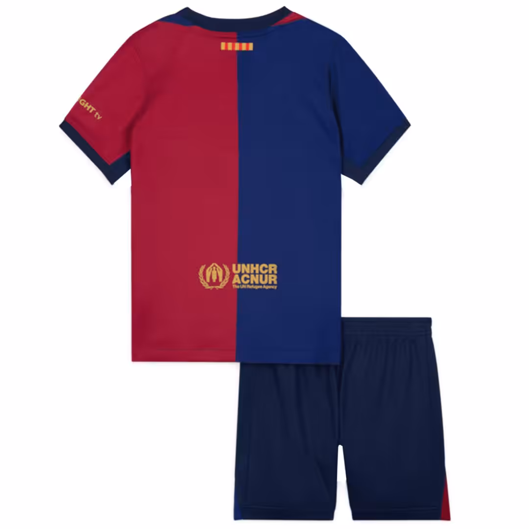 Kids Barcelona x Coldplay Home Jersey Kit 2024/25