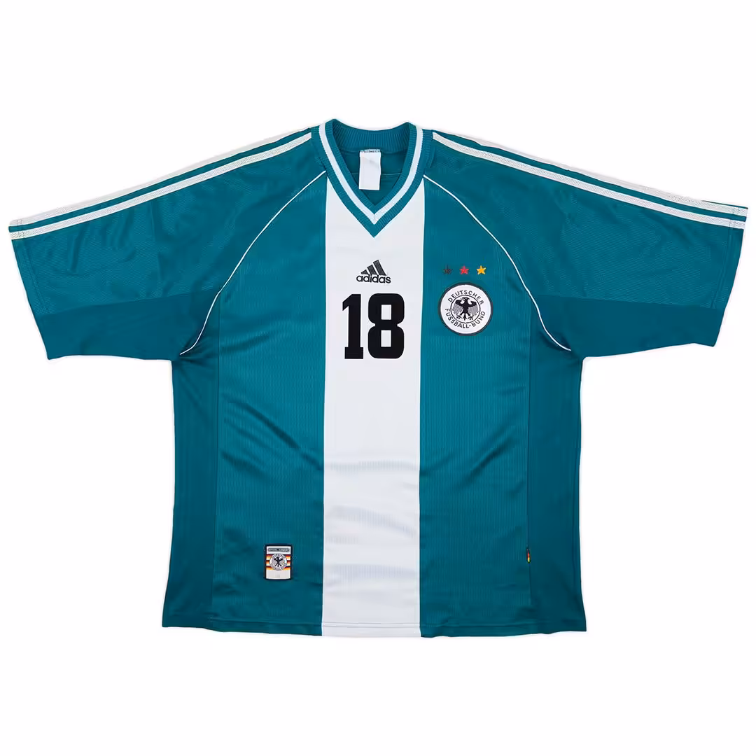 KLINSMANN #18 Germany Away Retro Jersey World Cup 1998