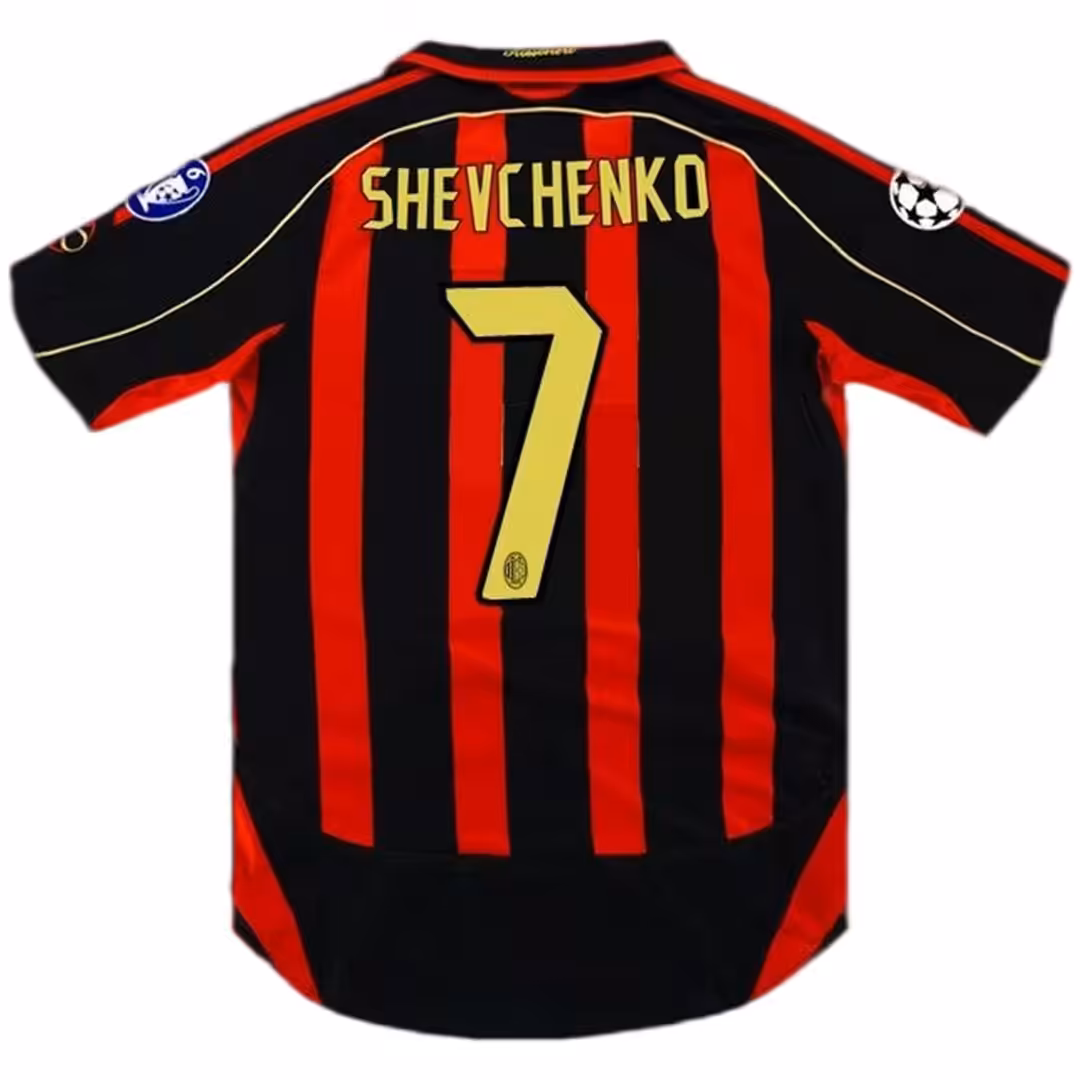 SHEVCHENKO #7 Retro AC Milan UCL Home Jersey 2006/07