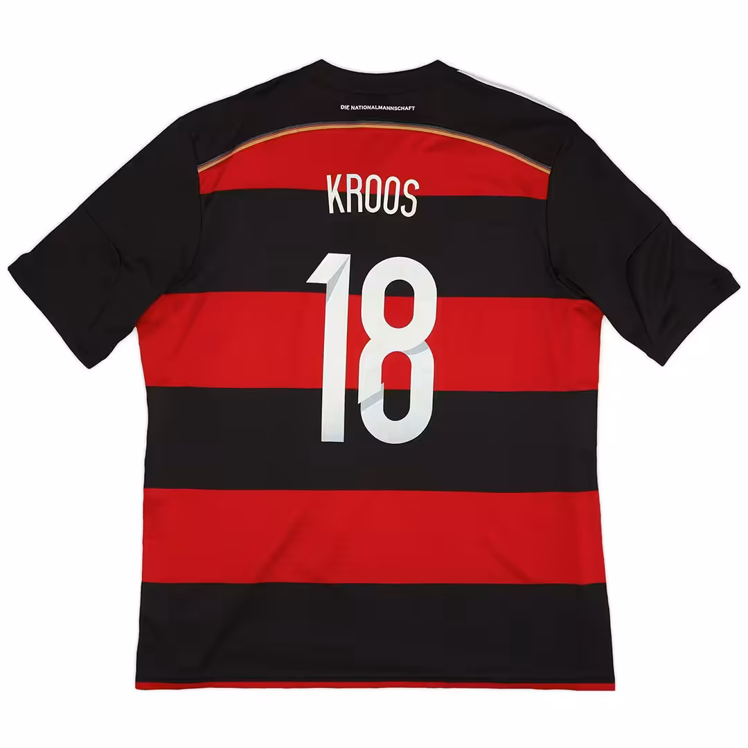 Kroos #18 Retro Germany Away Jersey World Cup 2014