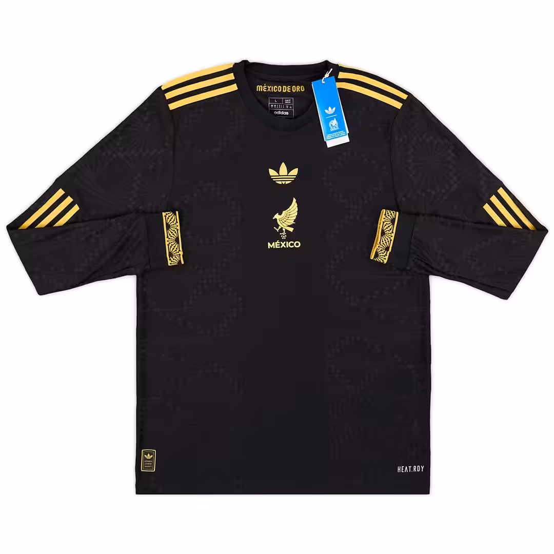 Mexico Third Long Sleeve Jersey Kit Gold Cup Player Version 2025
