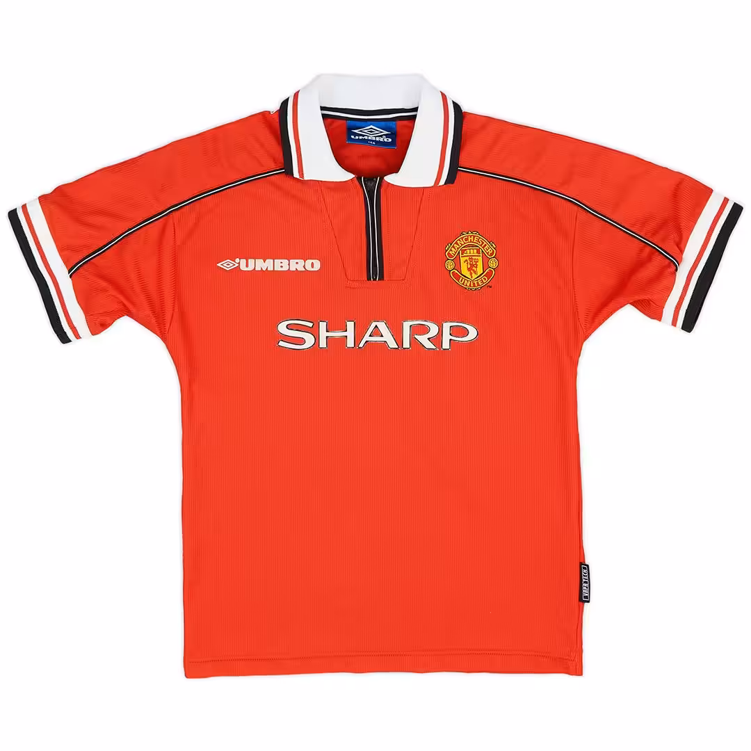 Beckham #7 Retro Manchester United Home Jersey 1999/00
