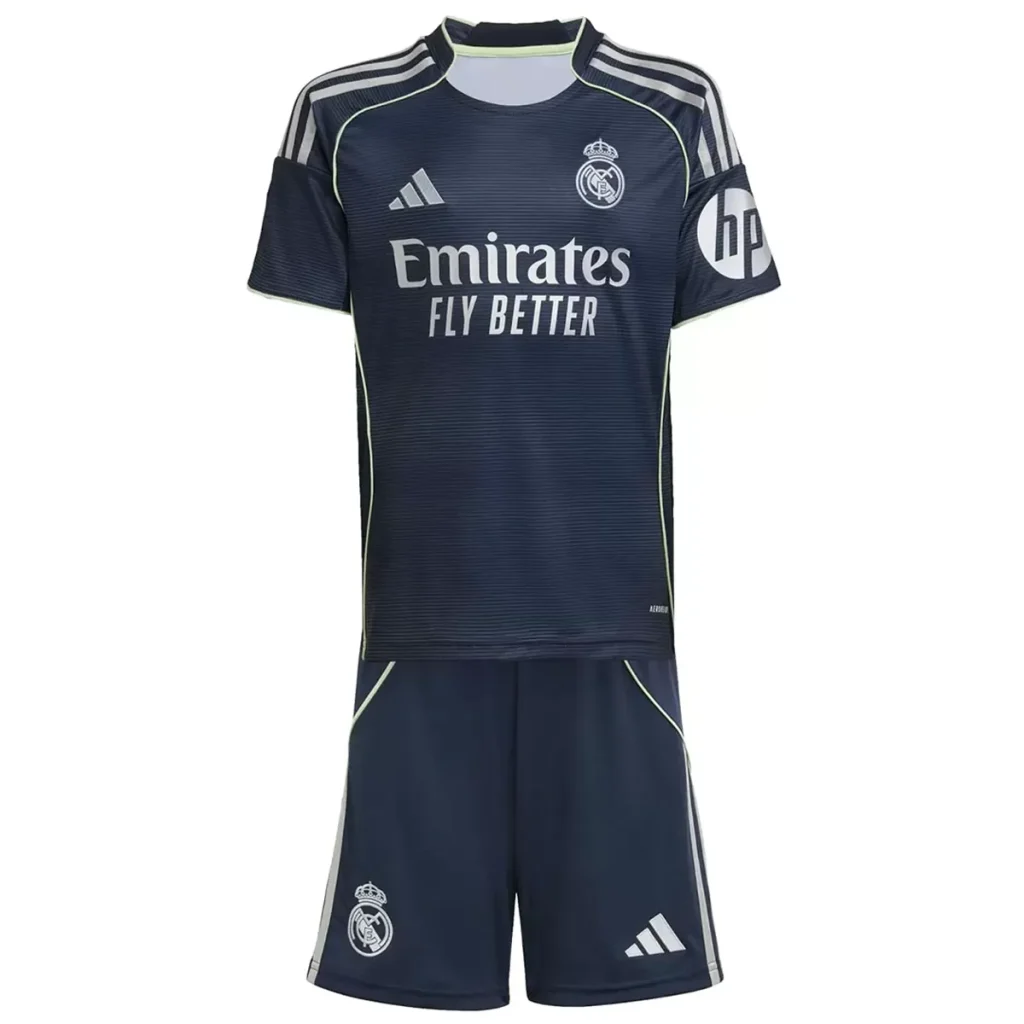 Kids Real Madrid Away Jersey Kit 2025/26
