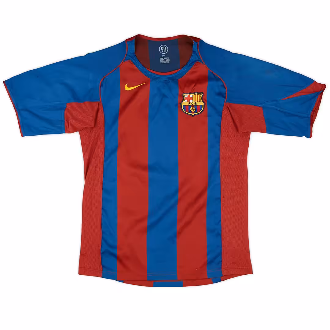Ronaldinho #10 Retro Barcelona Home Jersey 2004/05