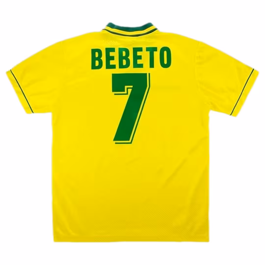 BEBETO #7 Brazil Home Retro Jersey World Cup 1994