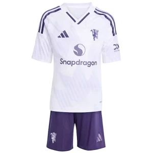 Kids Manchester United Away Jersey Kit 2025/26