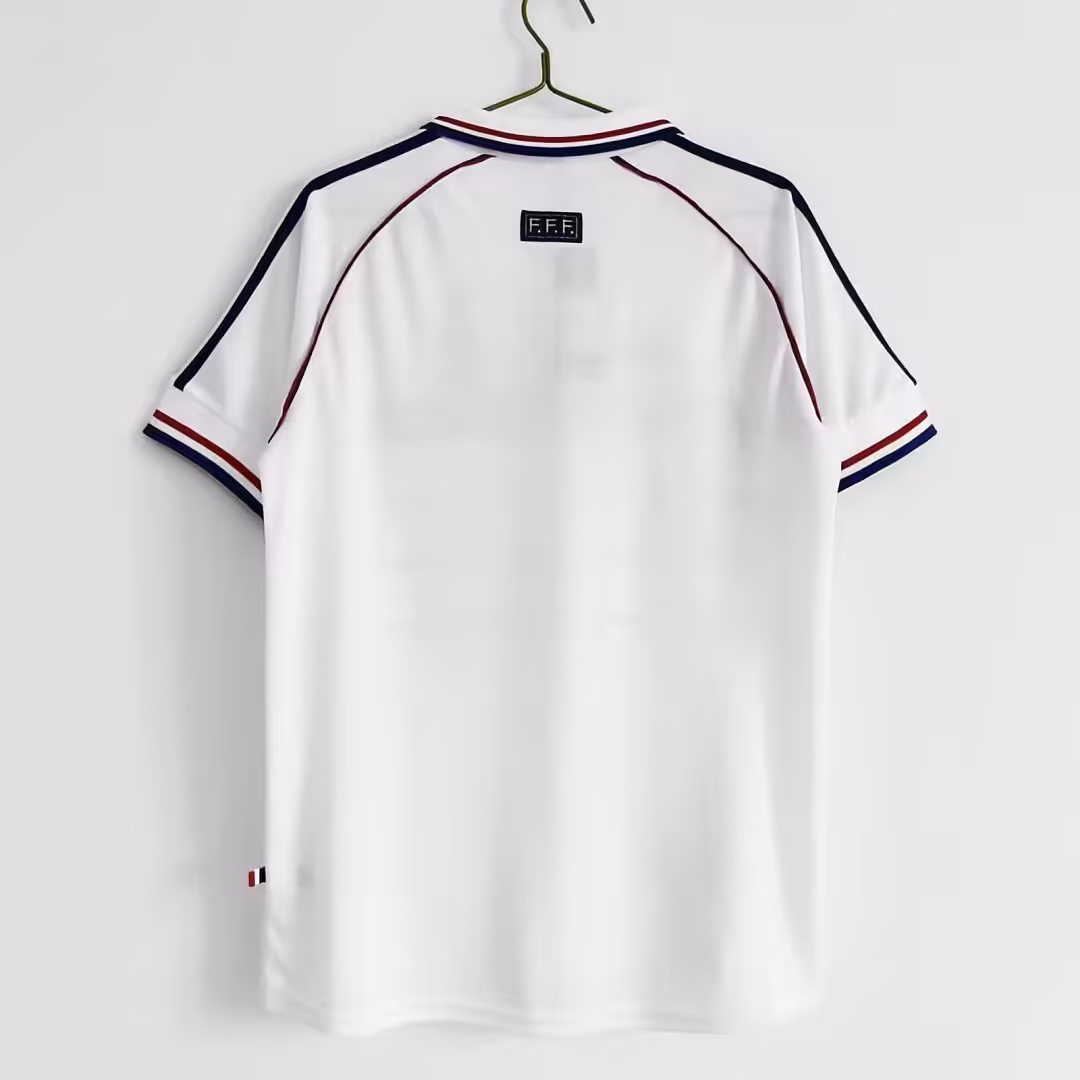 Zidane #10 Retro France Away Jersey World Cup 1998