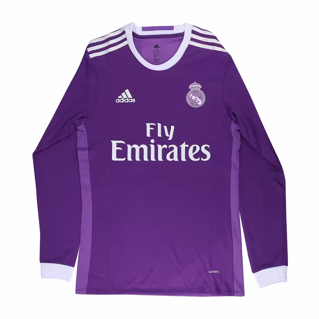 Ronaldo #7 Retro Real Madrid Long Sleeve Away Jersey 2016/17