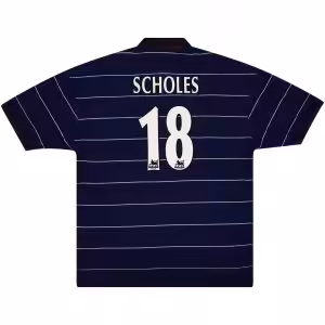 Scholes #18 Retro Manchester United Away Jersey 1999/00