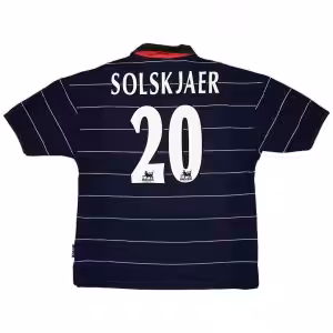 Solskjaer #20 Retro Manchester United Away Jersey 1999/00